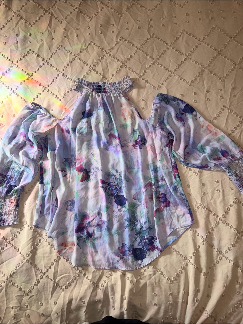 torrid Pastel Floral Off-Shoulder Blouse in Lavender